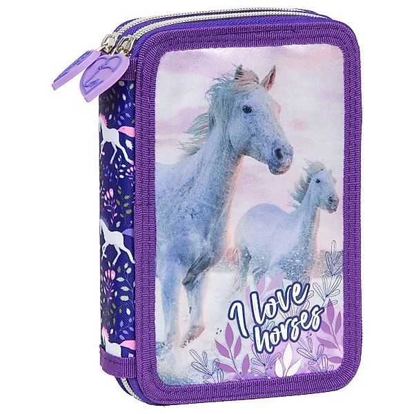 DERFORM Federtasche Pferde gefüllt Federmäppchen Federmappe günstig online kaufen