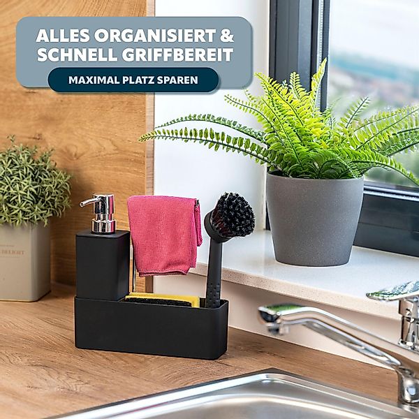eluno Seifenspender Spülbecken Organizer, Seifenspender, schwarz günstig online kaufen