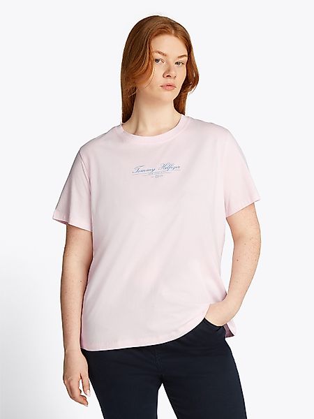 Tommy Hilfiger Curve Rundhalsshirt "CRV REG SCRIPT C-NK TEE SS" in Großen G günstig online kaufen