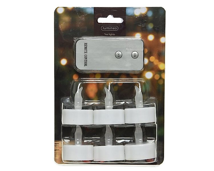 Lumineo LED-Christbaumkerzen Lumineo LED Teelicht 6 Stück mit Fernbedienung günstig online kaufen