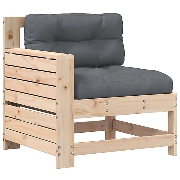 vidaXL Gartensofa mit Armlehne und Kissen Massivholz Kiefer 844914 günstig online kaufen