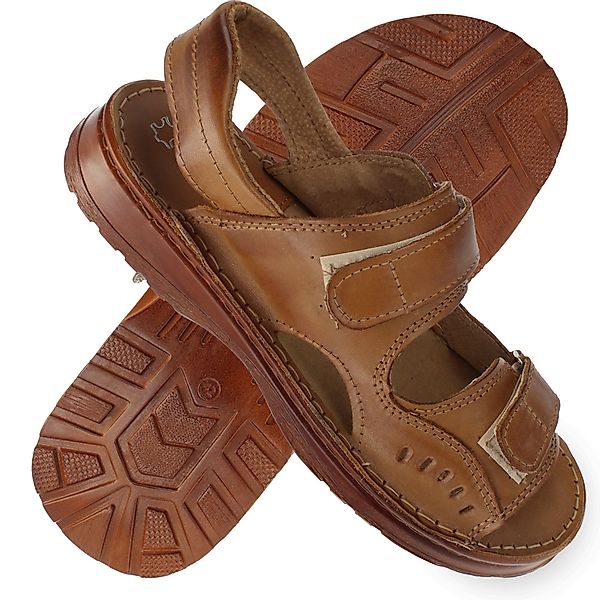 Cloque Alytus Klett-Sandalen aus Leder, Herren günstig online kaufen