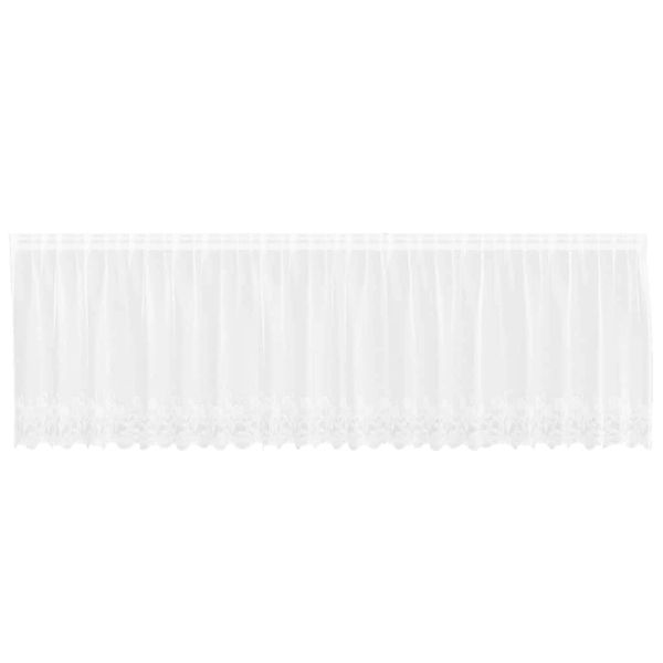 vidaXL Spitzenvorhang mit Vorhängen Weiß 500x100cm Polyester 4107801 günstig online kaufen