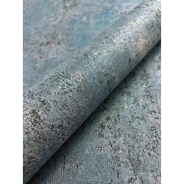 Newroom Vliestapete Milas Blue Beton Modern FSC® günstig online kaufen