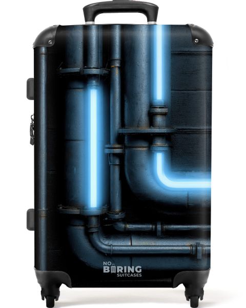 NoBoringSuitcases.com© Hartschalen-Trolley mit leuchtende Räder - günstig online kaufen