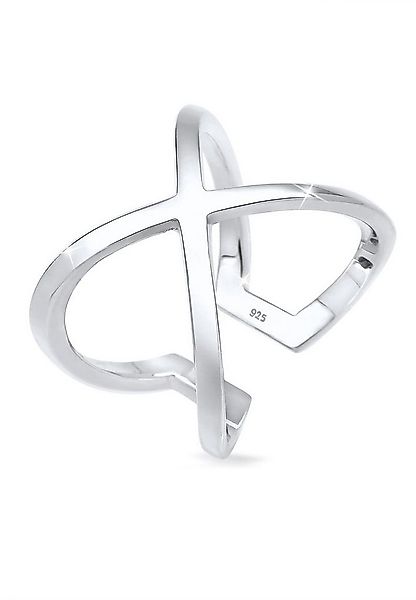 Elli Fingerring Kreuz verstellbar 925 Sterling Silber, Kreuz günstig online kaufen