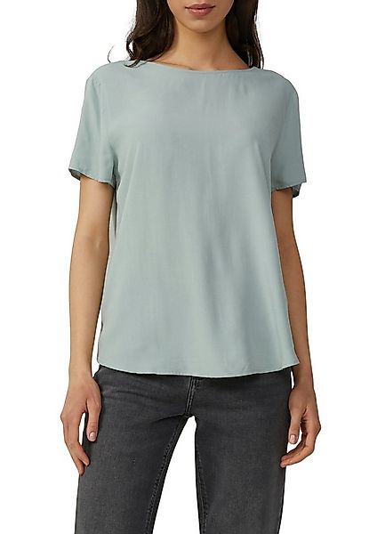 QS Kurzarmbluse mit All-Over Print günstig online kaufen