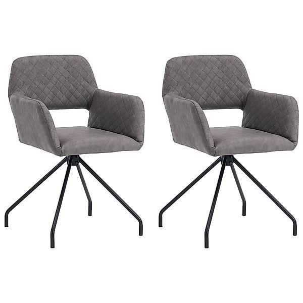 Esszimmerstuhl, Set aus 2, weicher Stoff, ergonomisch gestaltete Sitzkissen günstig online kaufen