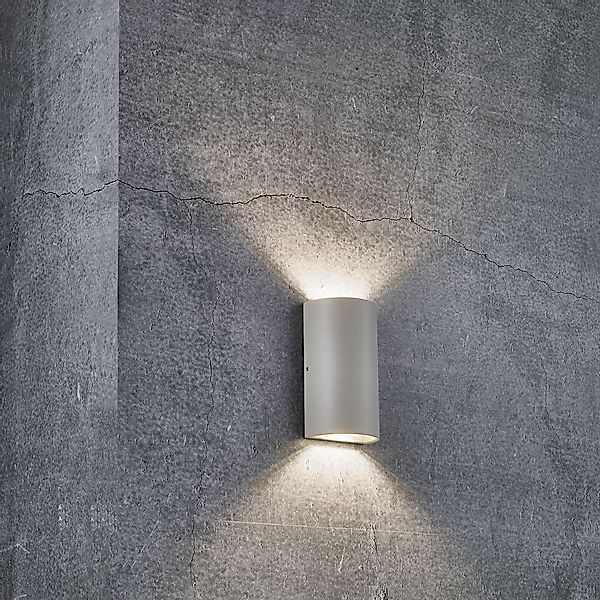 LED Wandleuchte Rold Round in Sandfarbig 2x 2,5W 375lm IP44 günstig online kaufen
