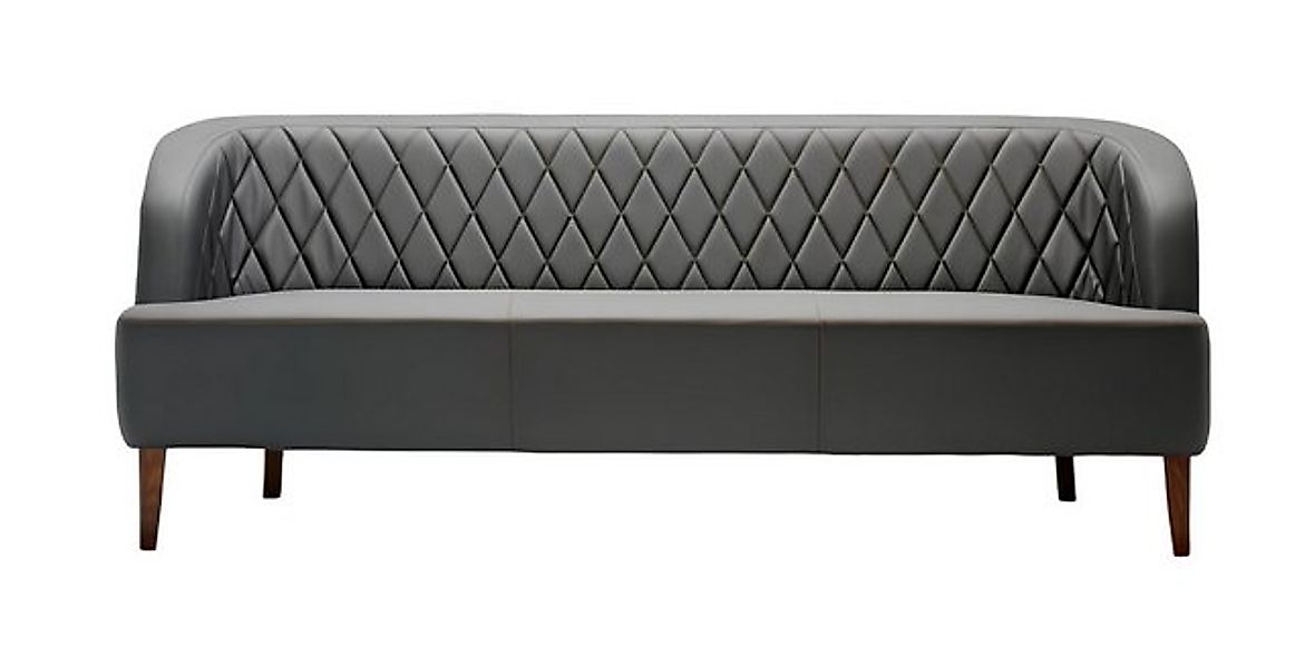 Xlmoebel 3-Sitzer Modernes Luxus-Sofa aus Leder und Holz für drei Personen, günstig online kaufen
