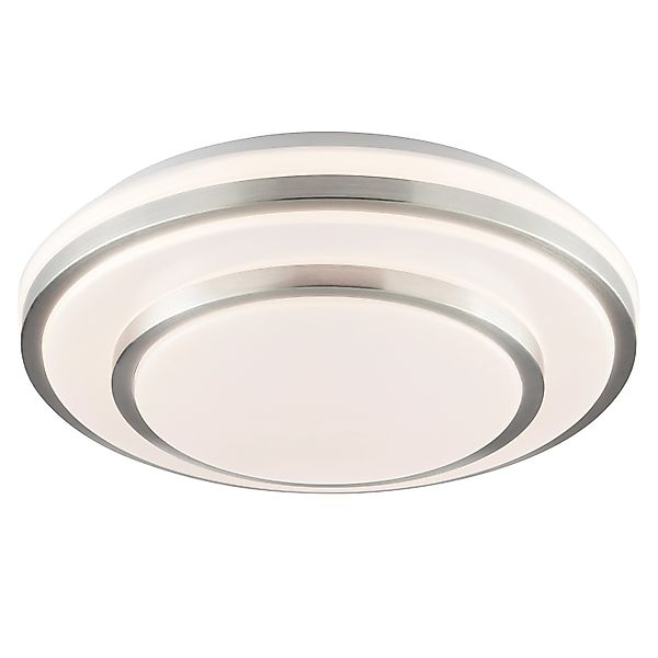 Brilliant LED-Deckenleuchte Nivaro Silber Weiß Ø 29,3 cm günstig online kaufen
