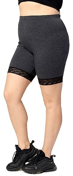 Merry Style Leggings Große Größen Damen kurze Tight mit Spitze aus Baumwoll günstig online kaufen