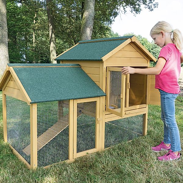 Zooprinz Kleintierstall Hasenfarm mit Auslauf 150x118x96 günstig online kaufen