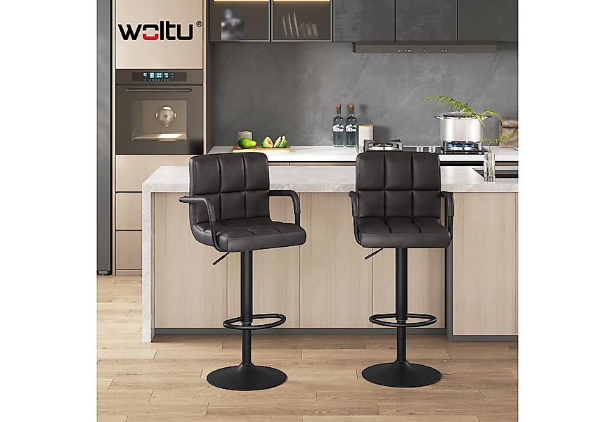 Woltu Barhocker (2 St), mit Rückenlehne, Barstuhl höhenverstellbar drehbar günstig online kaufen