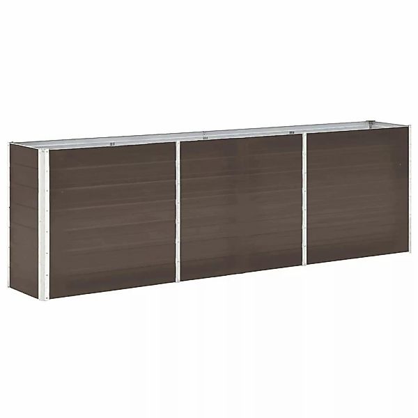 vidaXL Garten-Hochbeet Stahl 240x40x77 cm Braun 661656 günstig online kaufen