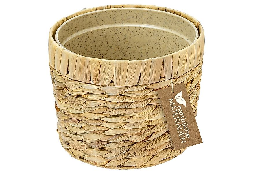 HMF Wasserhyazinthentopf Innovativer Blumentopf geflochten aus Wasserhyazin günstig online kaufen