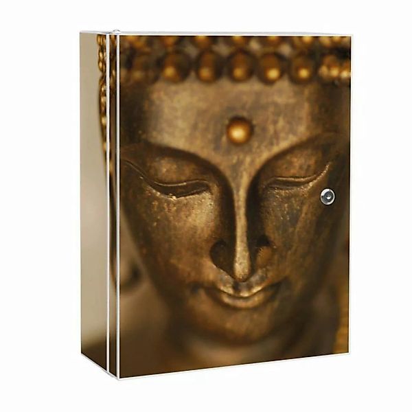 banjado Medizinschrank Stahl Buddha Gold (abschließbar, 3 große und 2 klein günstig online kaufen