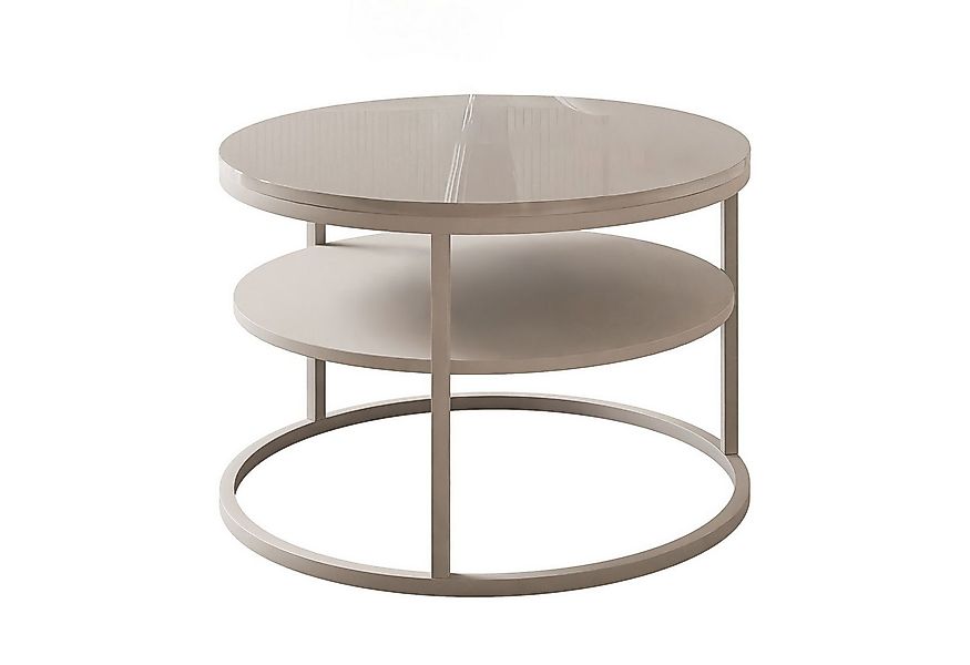 Lookway Couchtisch CIRI SLIM Kaschmir Hochglanz mit Ablage (1 Tisch), Durch günstig online kaufen