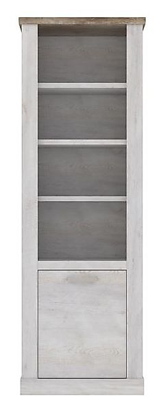 Regal 1-trg Duro von Forte Pinia Weiß / Eiche Antik günstig online kaufen