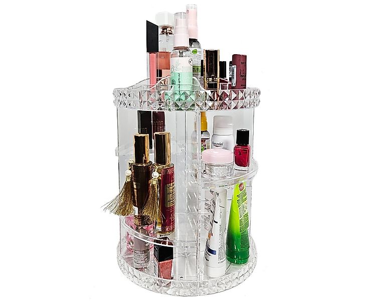 Yudu Schmuckständer Acryl MakeUp Kosmetik Aufbewahrung 360° drehbarer platz günstig online kaufen