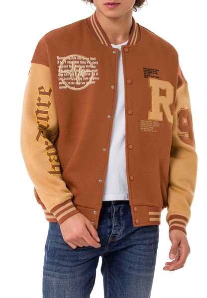 RedBridge Collegejacke Retro-Look – Letterprint, Kontrastärmel, günstig online kaufen