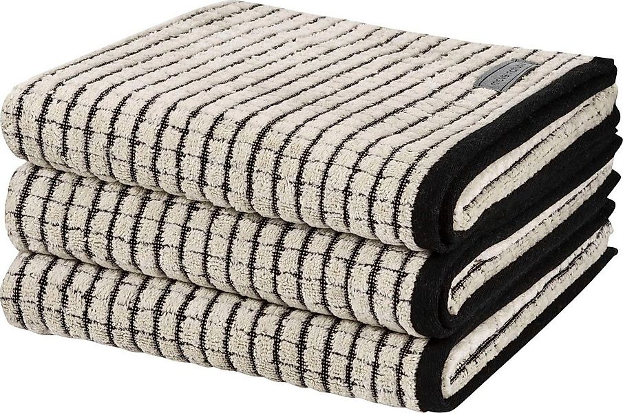 Möve Handtücher Eden Kästchenstruktur, Walkfrottier (1-St), mit Lederetiket günstig online kaufen