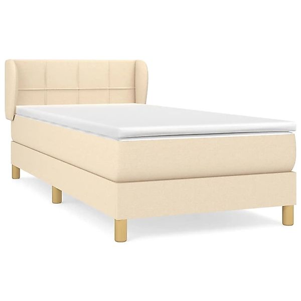 vidaXL Boxspringbett mit Matratze Creme 80x200 cm Stoff1372233 günstig online kaufen