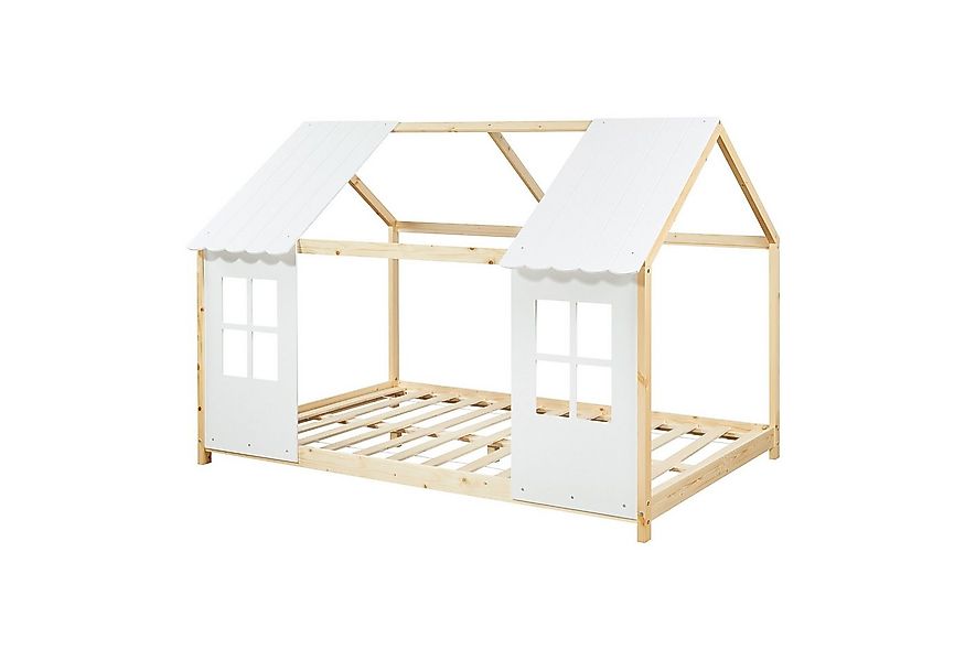 en.casa Kinderbett, »Tostedt« Halboffenes Design 140x200cm Holz/Weiß günstig online kaufen