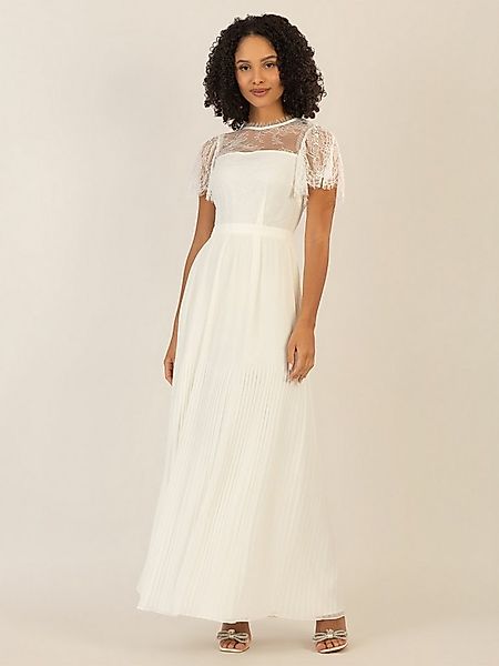 Apart Abendkleid im Materialmix aus weicher Spitze und Chiffon günstig online kaufen