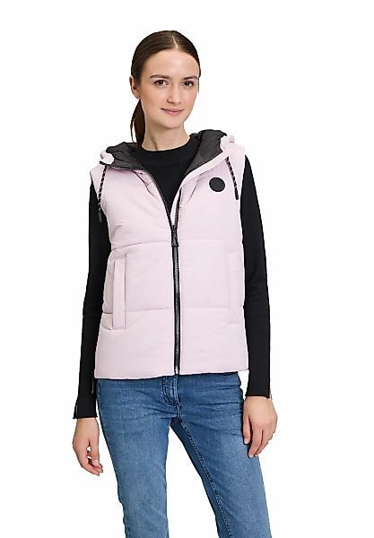 Amber & June Strickweste "Amber & June Damen Steppweste mit Kapuze", Druck günstig online kaufen