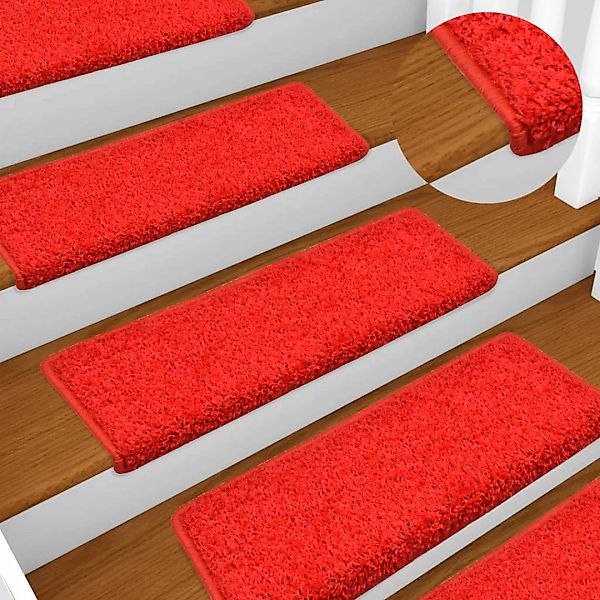 Teppich-treppenstufen 15 Stk. 65 X 25 Cm Rot günstig online kaufen