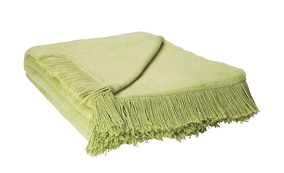 como Wohndecke mit Fransen  Sophia ¦ grün ¦ Maße (cm): B: 150 Dekokissen & günstig online kaufen