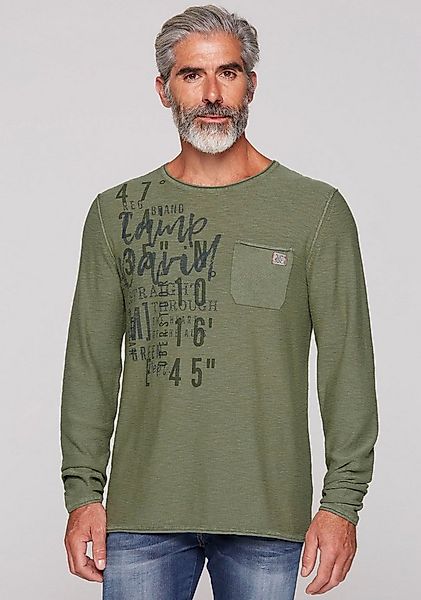 CAMP DAVID Rundhalspullover mit Brusttasche günstig online kaufen