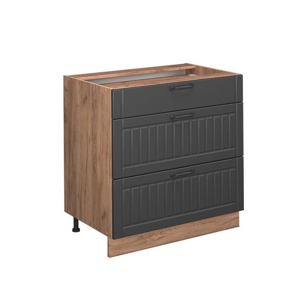 Vicco Unterschrank Fame-Line, Dunkelgrau/Goldkraft Eiche, 80 günstig online kaufen