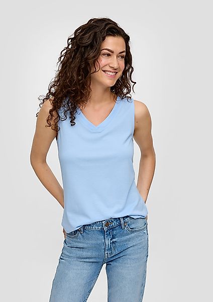 s.Oliver Shirttop Top mit V-Ausschnitt und günstig online kaufen