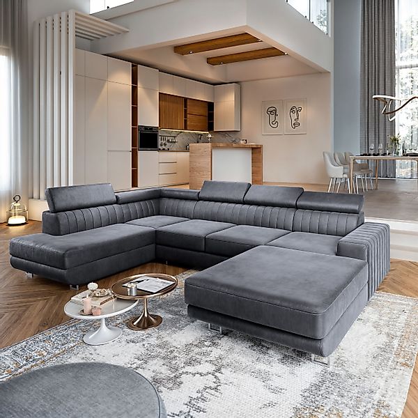 Masseno Ecksofa SIENA mit Schlaffunktion U-Form, günstig online kaufen
