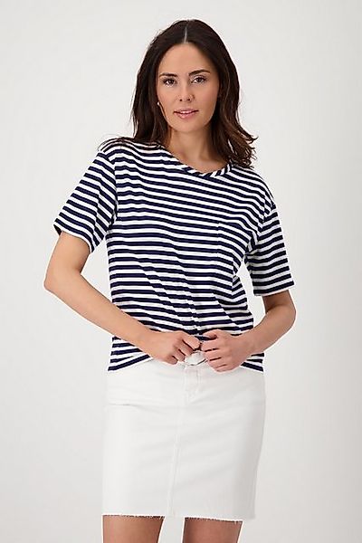 Monari T-Shirt Shirt Pima Ringel Mit Rundhalsausschnitt günstig online kaufen