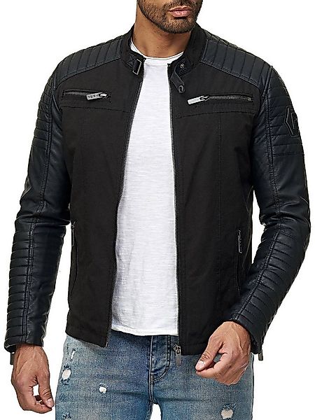 RedBridge Bikerjacke mit robusten Kunstlederärmeln im beliebten Bikerstil günstig online kaufen