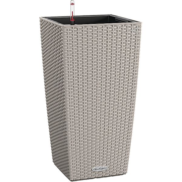 Lechuza Pflanzgefäß Cubico Cottage 40 cm x 40 cm x 75 cm Sandbraun günstig online kaufen