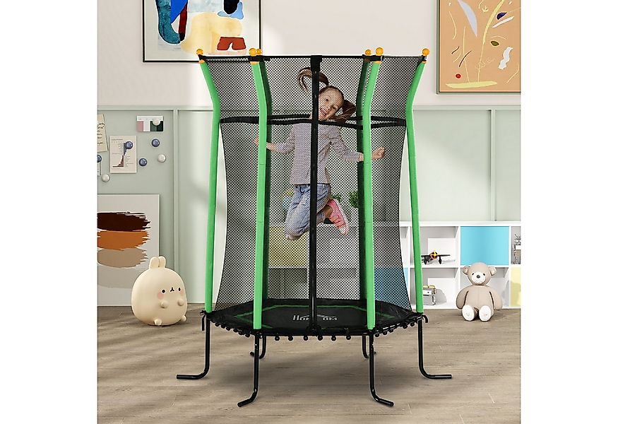 HOMCOM Kindertrampolin, Ø 163.5 cm, (Indoor Trampolin, 1 tlg., Trampolin), günstig online kaufen