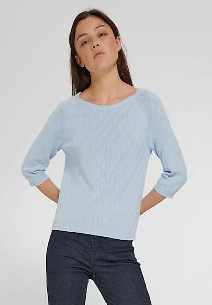 Rundhals-Pullover aus 100% SUPIMA®-Baumwolle Peter Hahn blau günstig online kaufen