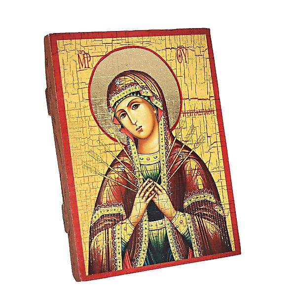 NKlaus Bild Siebenpfeilige Gottesmutter, Christliche Holz günstig online kaufen