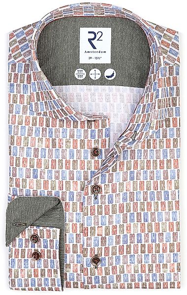R2 Hemd Blöcke Multicoloured - Größe 38 günstig online kaufen