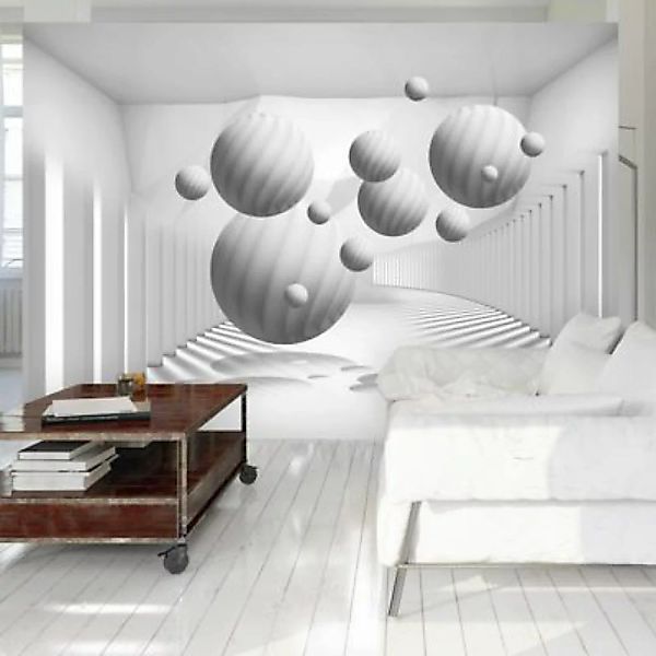 artgeist Fototapete Balls in White grau/weiß Gr. 250 x 175 günstig online kaufen