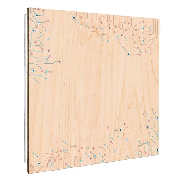 Banjado Schlüsselkasten mit Holzfront 30x30cm Weiß Scharnier Links 50 Haken günstig online kaufen