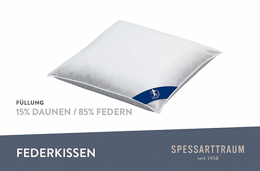 SPESSARTTRAUM Federkissen »FIRST CLASS«, Füllung: 85% Federn, 15% Daunen, ( günstig online kaufen