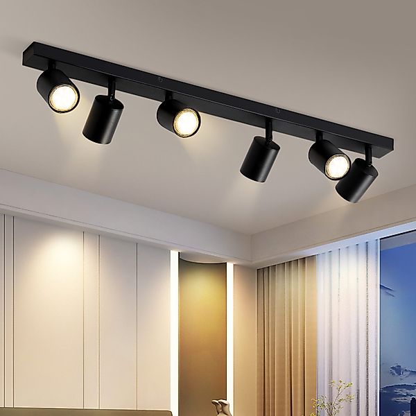 ZMH LED Deckenstrahler Retro Deckenleuchte Weiß/Schwarz günstig online kaufen