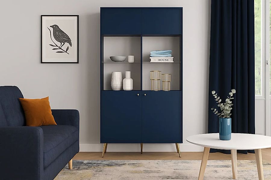 Home affaire Vitrine "ROMILDA Glasvitrine mit viel Stauraum, Maße B/T/H: 10 günstig online kaufen