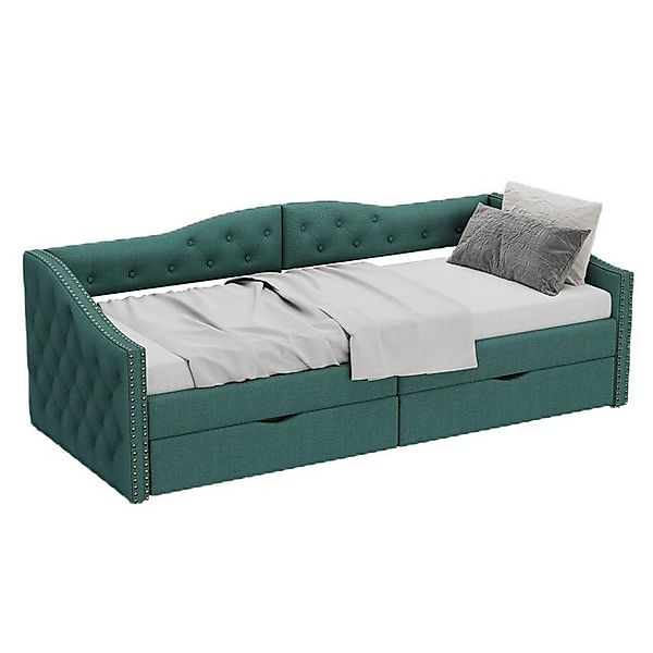 TavilaEcon Daybett Schlafsofa Einzel-Tagesbett, 2 Schubladen, Nietverzierun günstig online kaufen