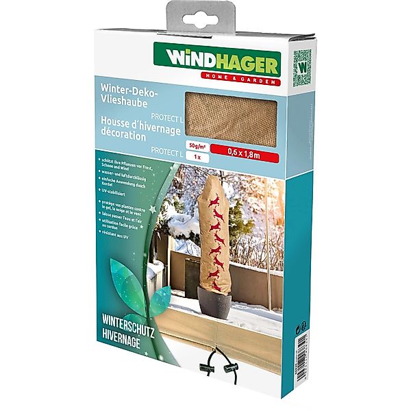 Windhager Winter-Deko-Vlieshaube Protect Hirsch 0,6 m x 1,8 m günstig online kaufen